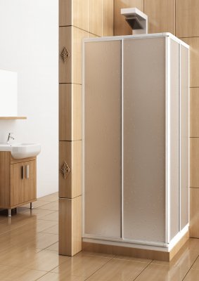 Variabel kabina prysznicowa narożna kwadratowa biały, szyba polistyrenowa 900mm - 1800mm KFA 101-26911P