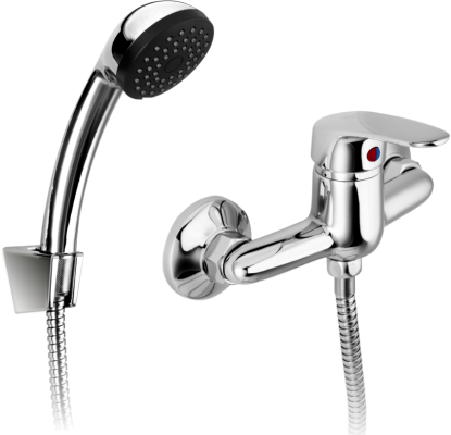 Bateria NATRYSKOWA ATUT ścienna z natryskiem punktowym chrom Armatura 5516-550-00