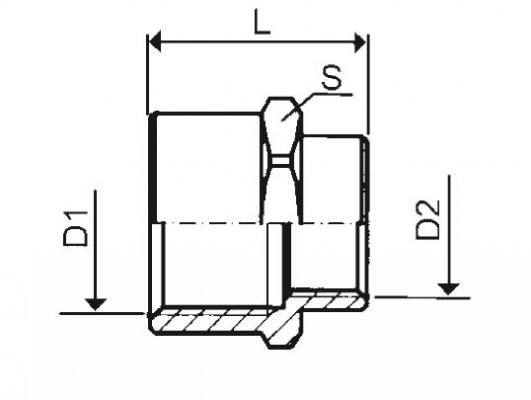 Złączka nakrętna zwężkowa (mufa redukcyjna) 1/2