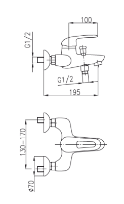 GAMA ATRIA Bateria natryskowa KFA 4606-020-00