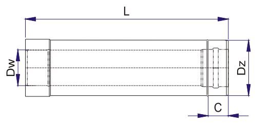 Rura l-1000 kondensacyjna 60/100 Krzys-Pol SKKBRP100060100