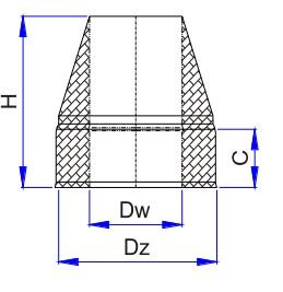 Ustnik 80/130 kond. zew. Krzys-Pol SDKBSUS80130