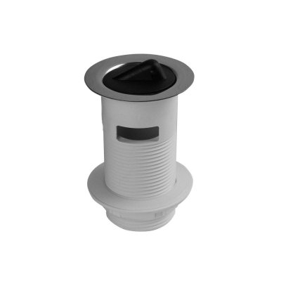 Spust umywalkowy 1.1/4″x91x60mm z korkiem gumowym, z otworem przelewowym.  McAlpine BSW1