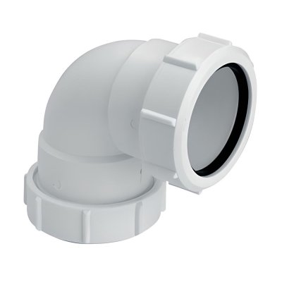 Kolano 90 stopni nakrętno-nakrętne 50x50mm._x000D_Inne dostępne rozmiary: 32A-WH – 32x32mm, 40A-WH – 40x40mm.  McAlpine 50A-WH