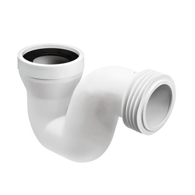 Przyłącze kanalizacyjne do tzw. WC „tureckich” z zasyfonowaniem z odejściem poziomym. Wejście 90-110mm z uszczelką wargową, wyjście 110mm z uszczelką kołnierzową.  McAlpine HC43
