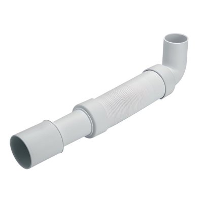 Przyłącze kątowe harmonijkowe o długości 600mm, końcówki proste 40mmx40/50mm.  McAlpine HC745