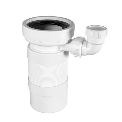 Przyłącze kanalizacyjne elastyczne o długości od 235 do 540mm, z odejściem 40mm. Wejście 90-110mm z uszczelką wargową, wyjście 110mm.  McAlpine WC-F23PD