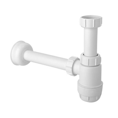 Syfon umywalkowy butelkowy „niski” 1.1/4″x40mm bez spustu.  McAlpine HC2-40