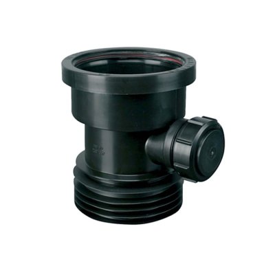 Łącznik kanalizacyjny 110mm, z wyjściem 110mm i odejściem 40mm.  McAlpine DC1-BL-BO