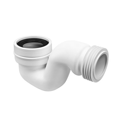 Przyłącze kanalizacyjne do tzw. WC „tureckich” z zasyfonowaniem z odejściem poziomym. Wejście 90-110mm z uszczelką wargową, wyjście 110mm z uszczelką kołnierzową.  McAlpine HC45