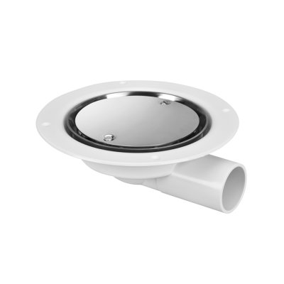 Wpust podłogowy wykonany z ABS z okrągłą kratką 120mm wykonaną ze stali nierdzewnej. Króciec odpływowy o średnicy 50mm. Wysokość wpustu 70mm.  McAlpine USG3SS