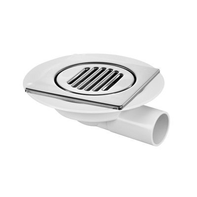 Wpust kwadratowy wykonany z ABS, z kwadratową kratką 150x150mm, wykonaną ze stali nierdzewnej. Krócic odpływowy o średnicy 50mm. Wysokość wpustu 70mm.  McAlpine USG3T6SS