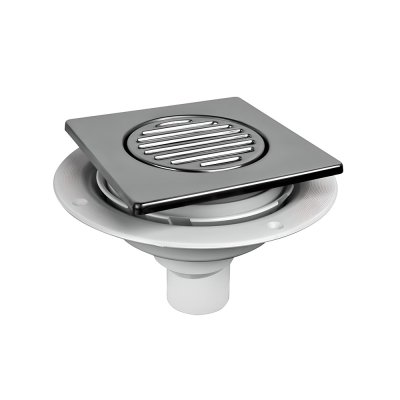 Wpust podłogowy wykonany z ABS z kwadratową kratką 150x150mm wykonaną ze stali nierdzewnej. Króciec odpływowy o średnicy 50mm.  McAlpine USG2T6SS