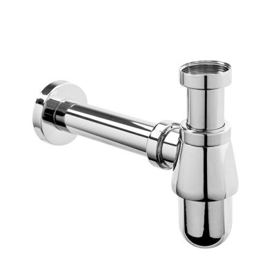 Syfon umywalkowy butelkowy 1.1/4″x32mm wykonany z mosiądzu pokryty warstwą chromu, bez spustu.  McAlpine 200-M