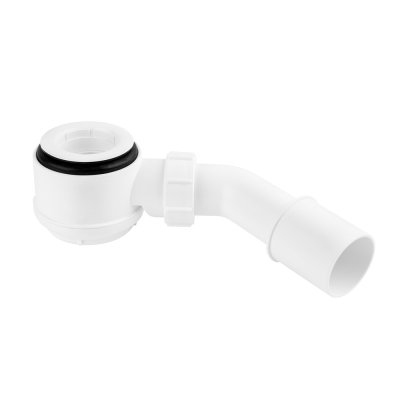 Syfon do odpływów liniowych. Wysokość syfonu: 61,5mm. Przepustowość – 40 l/min przy słupie wody 120mm.  McAlpine CD-HC26-65