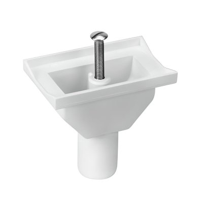 Horyzontalne podłączenie przelewu do ociekacza.  McAlpine O/F-DR