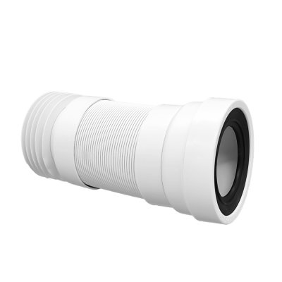 Przyłącze kanalizacyjne elastyczne z głębokim kielichem, o długości 258-540 mm. Wejście 110mm z uszczelką wargową, wyjście 110mm z uszczelką kołnierzową.  McAlpine WC-F26R-PL