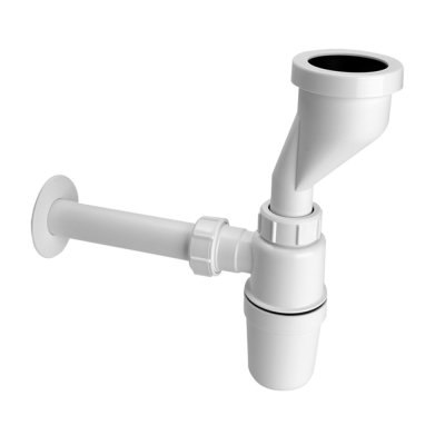 Syfon pisuarowy mimośrodkowy 50x32mm z uszczelką wargową, z przesunięciem 32mm. Przepustowość – 55 l/min przy słupie wody 120mm.  McAlpine HC2PO