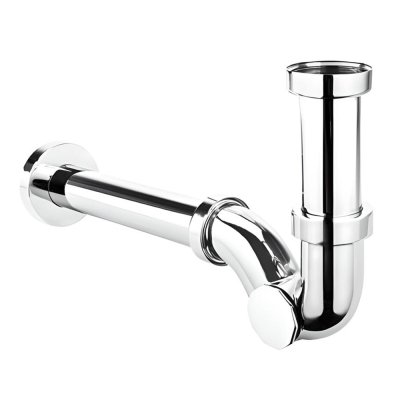 Syfon bidetowy rurowy 1.1/4″x32mm wykonany z mosiądzu pokryty warstwą chromu z czyszczeniem bocznym, bez spustu.  McAlpine 225-M