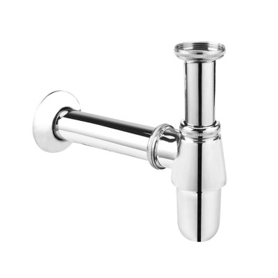 Syfon zlewozmywakowy butelkowy 1.1/2″x40mm, wykonany z mosiądzu, pokryty warstwą chromu, bez spustu.  McAlpine 200S