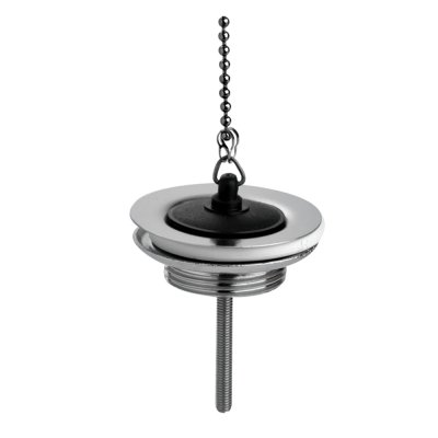 Spust umywalkowy 1.1/4″ wykonany z mosiądzu z sitkiem ze stali nierdzewnej z korkiem gumowym i łańcuszkiem.  McAlpine 255CB