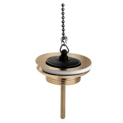 Spust umywalkowy 1.1/4″ wykonany z mosiądzu z sitkiem ze stali nierdzewnej z korkiem gumowym i łańcuszkiem.  McAlpine 255AB