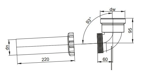 MONTER quality Kolano podparte redukcyjne lpkkg-pp 93 60/80 (gwint) z rurką MQLPKKGPP936080