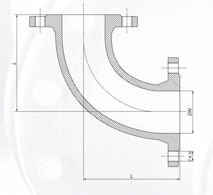 Kolano kołnierzowe Q PN10/16 DN65 Sfero Norson 1-222 000 065 11