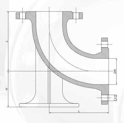 Kolano kołnierzowe stopowe N PN10 DN80 (8 otw.) Norson 1-221 000 088 00