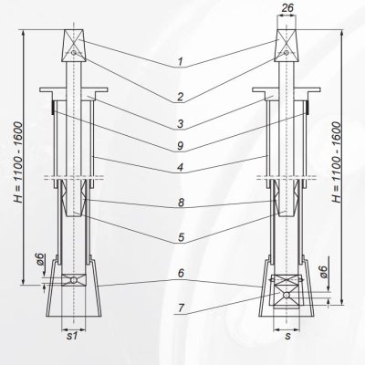 Obudowa sztywna do zasuw i nawiertek DN 65, 80 kw17 trzpienia Norson 1-311 000 080 00