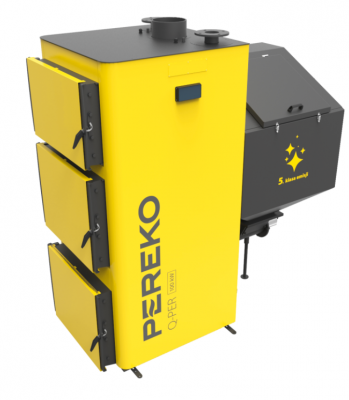 Kocioł PEREKO serii QPER o mocy 100kW zasilany ekogroszkiem.