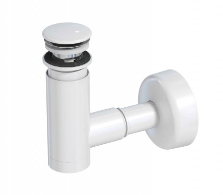 Syfon Easy Clean umywalkowy 32/40 mm, butelkowy, tworzywowy biały z korkiem klik klak Prevex 1512403