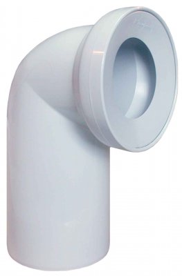 Kolano PVC przyłączeniowe do WC fi 110mm/90st Prevex B503