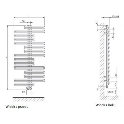 Grzejnik Łazienkowy Kea 1000X600 Purmo F4IA010006000300