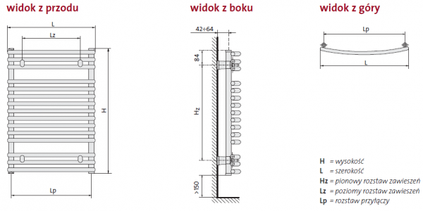 Grzejnik Łazienkowy Santorini C 1134X399 Purmo F3VA011004000000