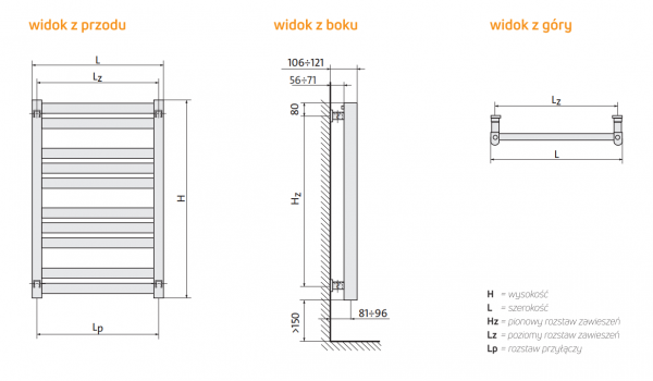 Grzejnik Łazienkowy Java 900X400 Purmo F4MA009104000320