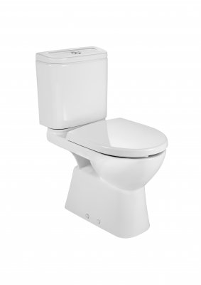 Dostępna Łazienka miska WC kompaktowa biała wysokośc 43 cm Victoria Roca A342237000
