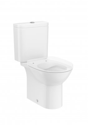 Miska WC kompaktowa Rimless biała Debba Round Roca A34299P000