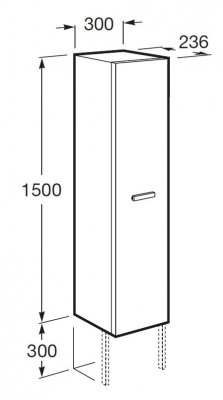 VICTORIA BASIC Kolumna z półkami 150 cm biała Roca A856577806