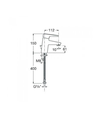 ESMAI Bateria umywalkowa z korkiem Roca A5A3131C00