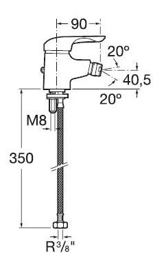 MONOJET Bateria bidetowa Roca A5A6039C00