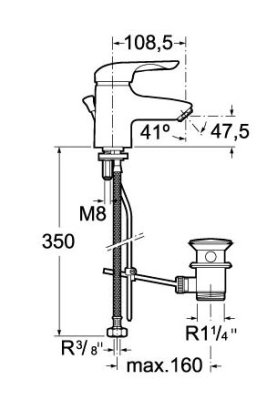 MONOJET-N Bateria umywalkowa Roca A5A3039C00