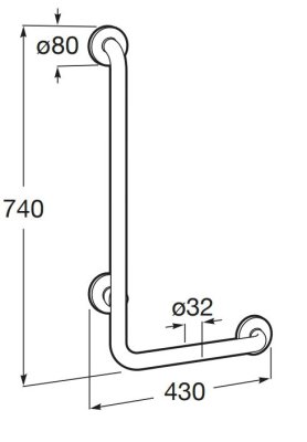 Uchwyt ścienny kątowy Access Comfort Roca A816906009