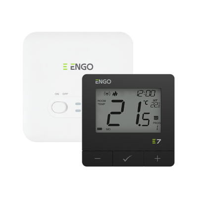 E7-RFB - Programowany, bezprzewodowy regulator temperatury, czarny ENGO Controls 932342602