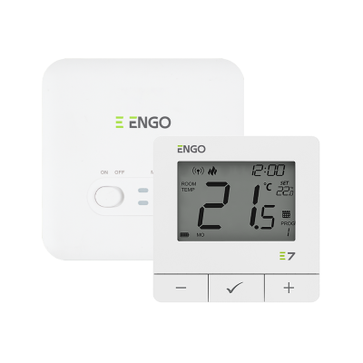 E7-RFW - Programowany, bezprzewodowy regulator temperatury, biały ENGO Controls 932342601