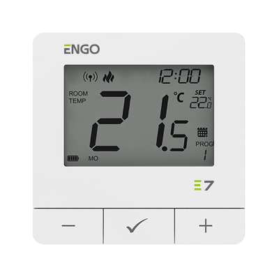 E7-RFW - Programowany, bezprzewodowy regulator temperatury, biały ENGO Controls 932342601
