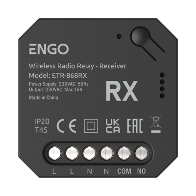 ETR-868RX - Przekaźnik bezprzewodowy EngoLink, sterowany radiowo, 868Mhz ENGO Controls 932253907