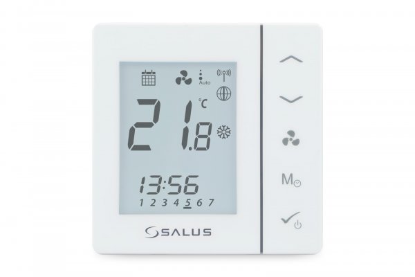 Regulator temperatury do klimakonwektorów podtynkowy biały Salus  FC600
