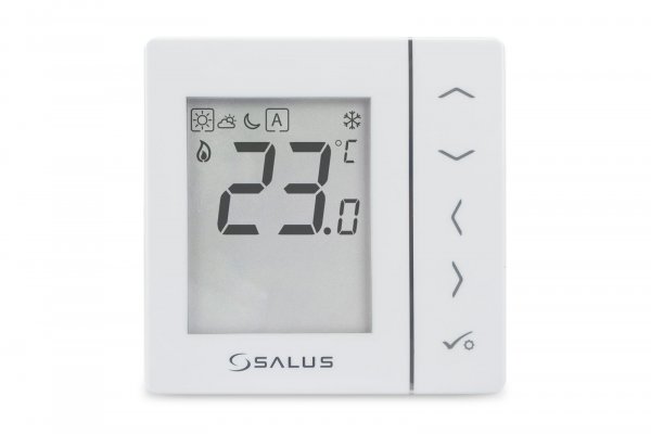 Regulator temperatury przewodowy cyfrowy dobowy podtynkowy biały Salus VS35W
