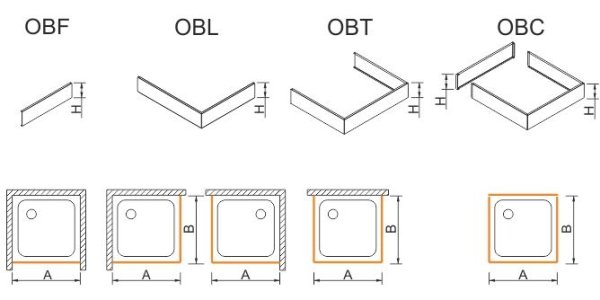 Obudowa brodzika OBL 90x100x12.5 biew Sanplast 625-401-1530-01-000